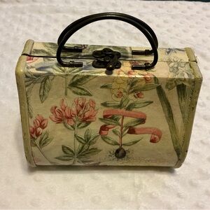 Floral Print box with Handle